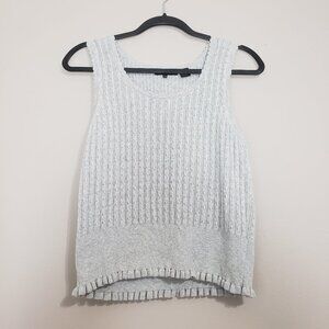 Jeanne Pierre Petite Gray Cable Knit Top Petite Medium